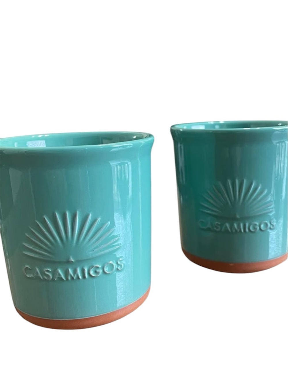 Casamigis Turquoise Ceramic Tequila Tumbler - Set of 2